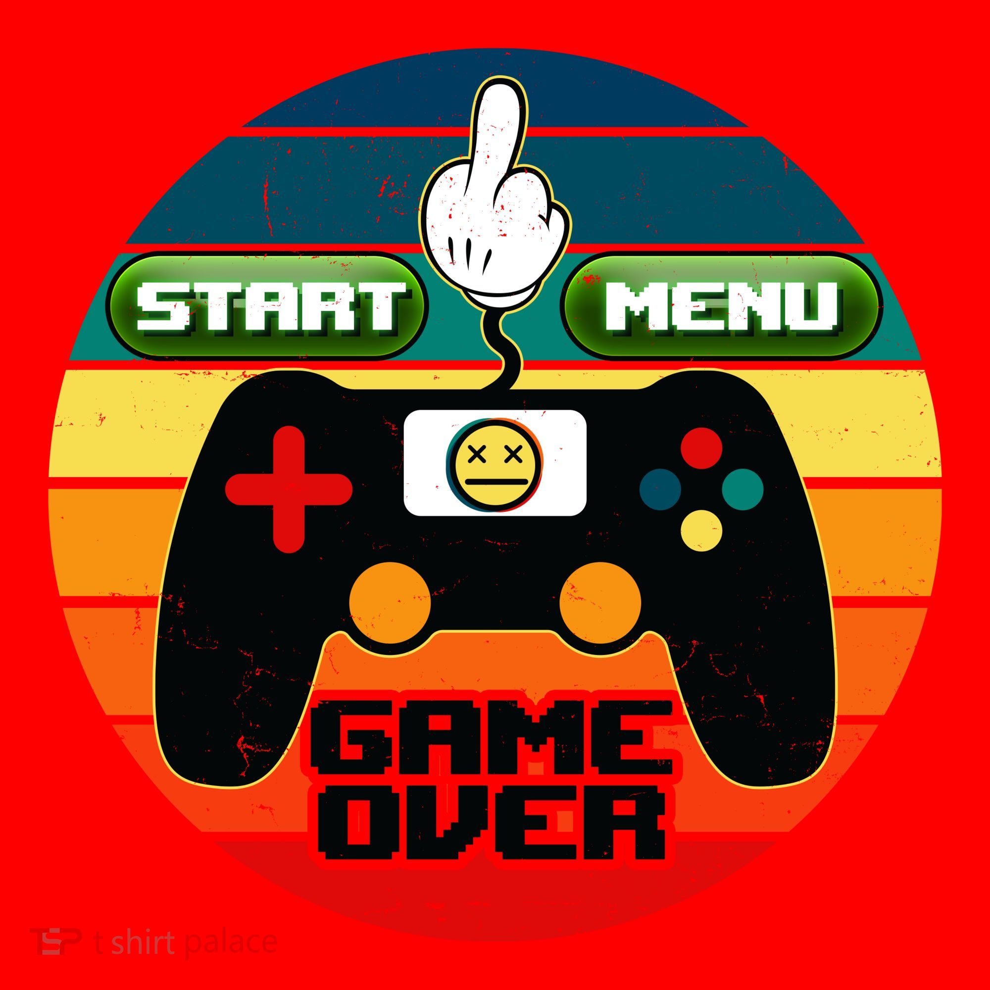 Funny Retro Game Over Gamer Santa Hat