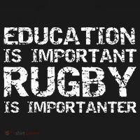 Funny Rugby Gift Education Is Important Rugby Is Importanter Ornament thumb 1