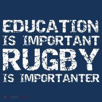 Funny Rugby Gift Education Is Important Rugby Is Importanter Mousepad thumb 1