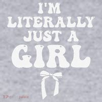 Funny Retro Groovy IM Literally Just A Girl Women's Racerback Cropped Tank thumb 2