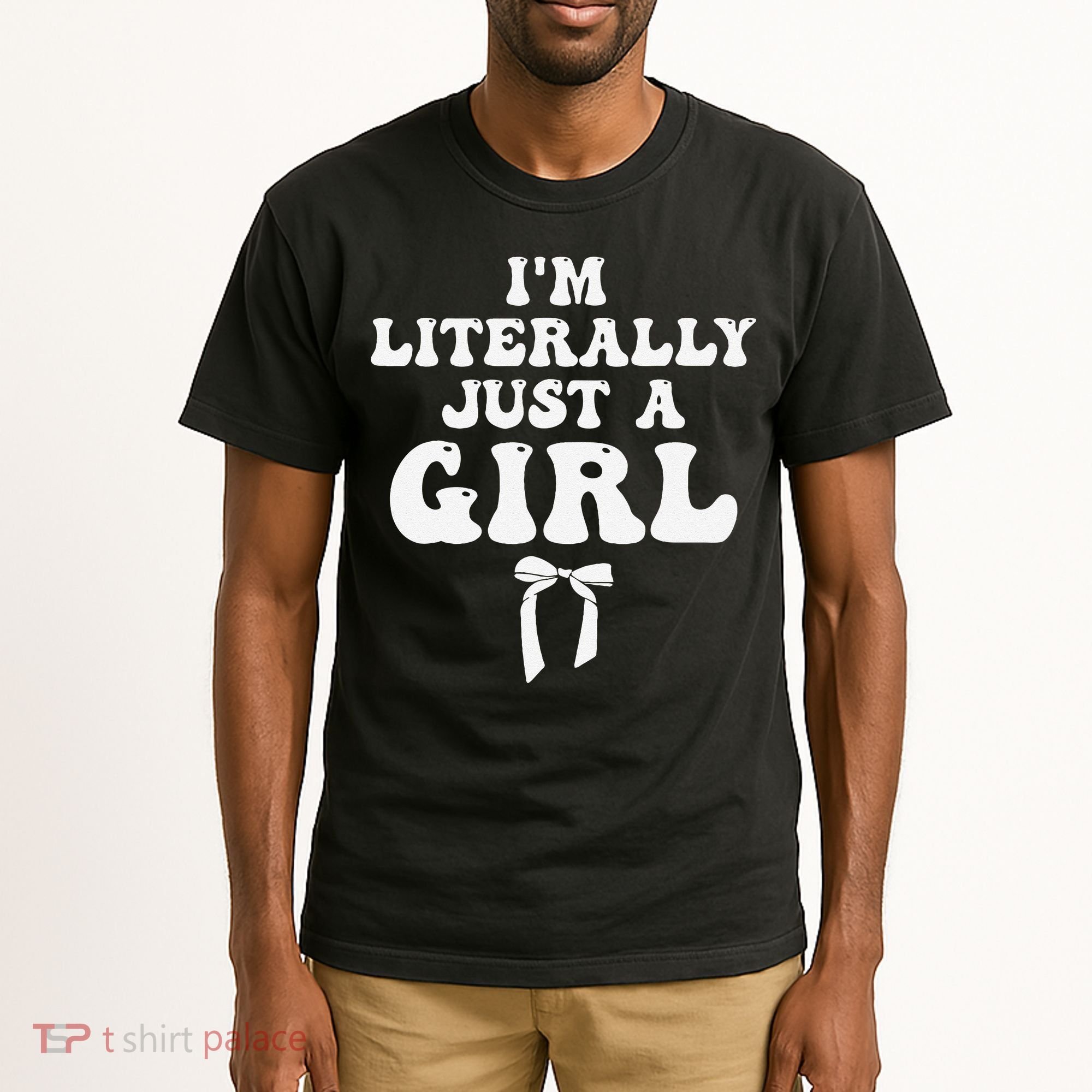 Funny Retro Groovy IM Literally Just A Girl Tall T-Shirt