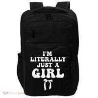 Funny Retro Groovy IM Literally Just A Girl Impact Tech Backpack thumb 0