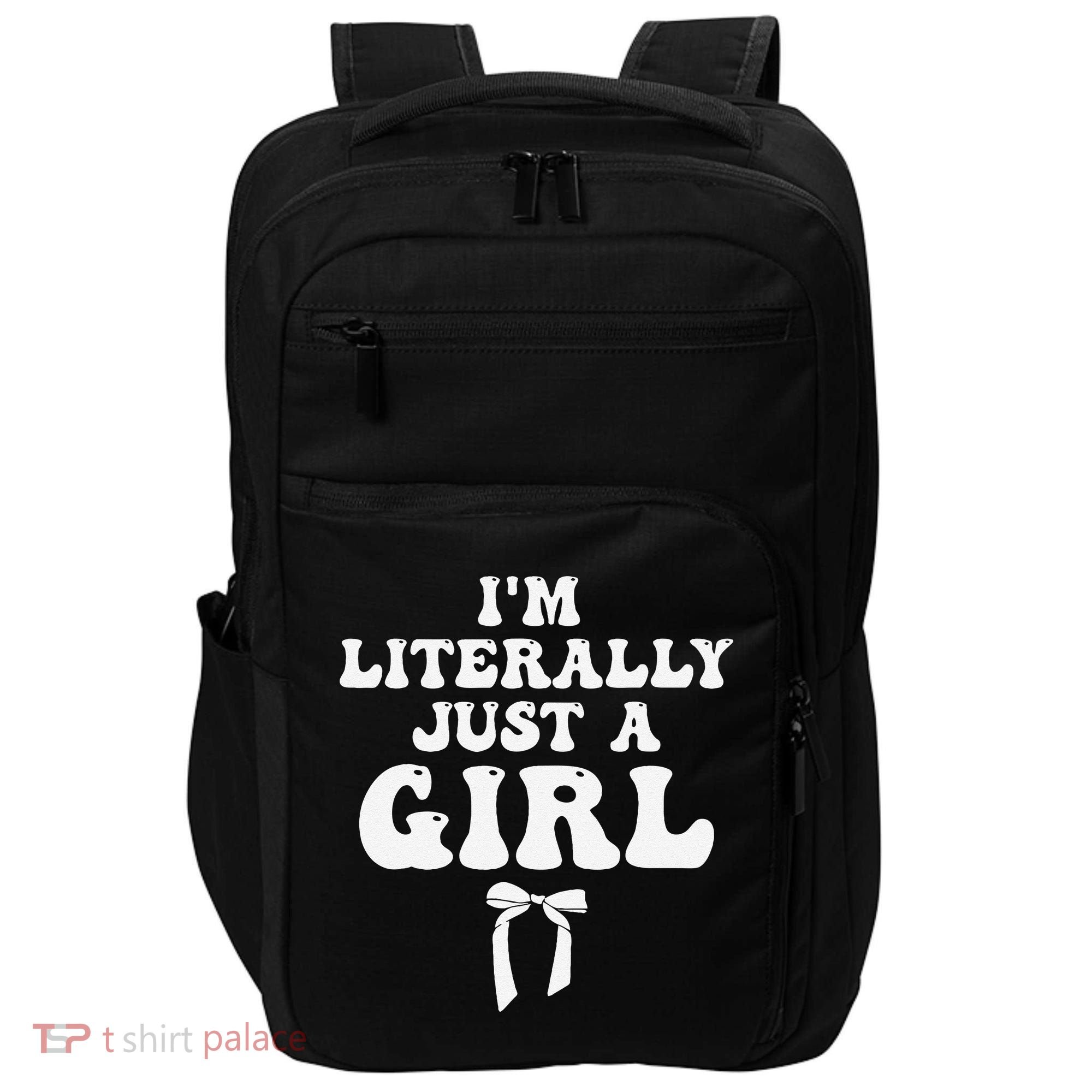 Funny Retro Groovy IM Literally Just A Girl Impact Tech Backpack
