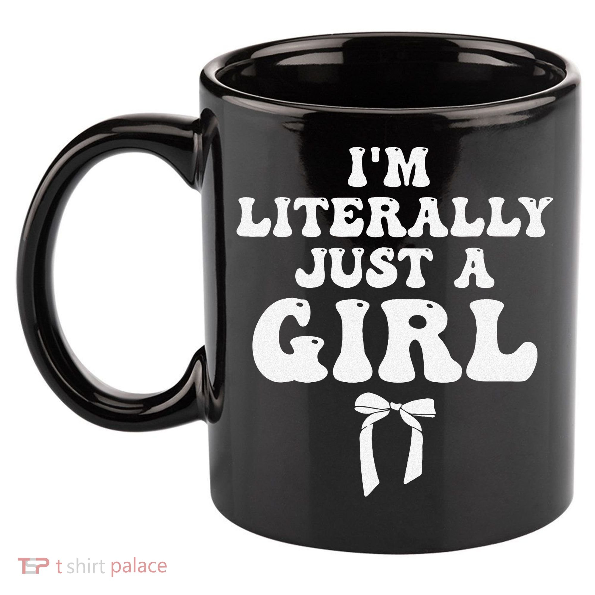 Funny Retro Groovy IM Literally Just A Girl 11oz C Handle Ceramic Mug