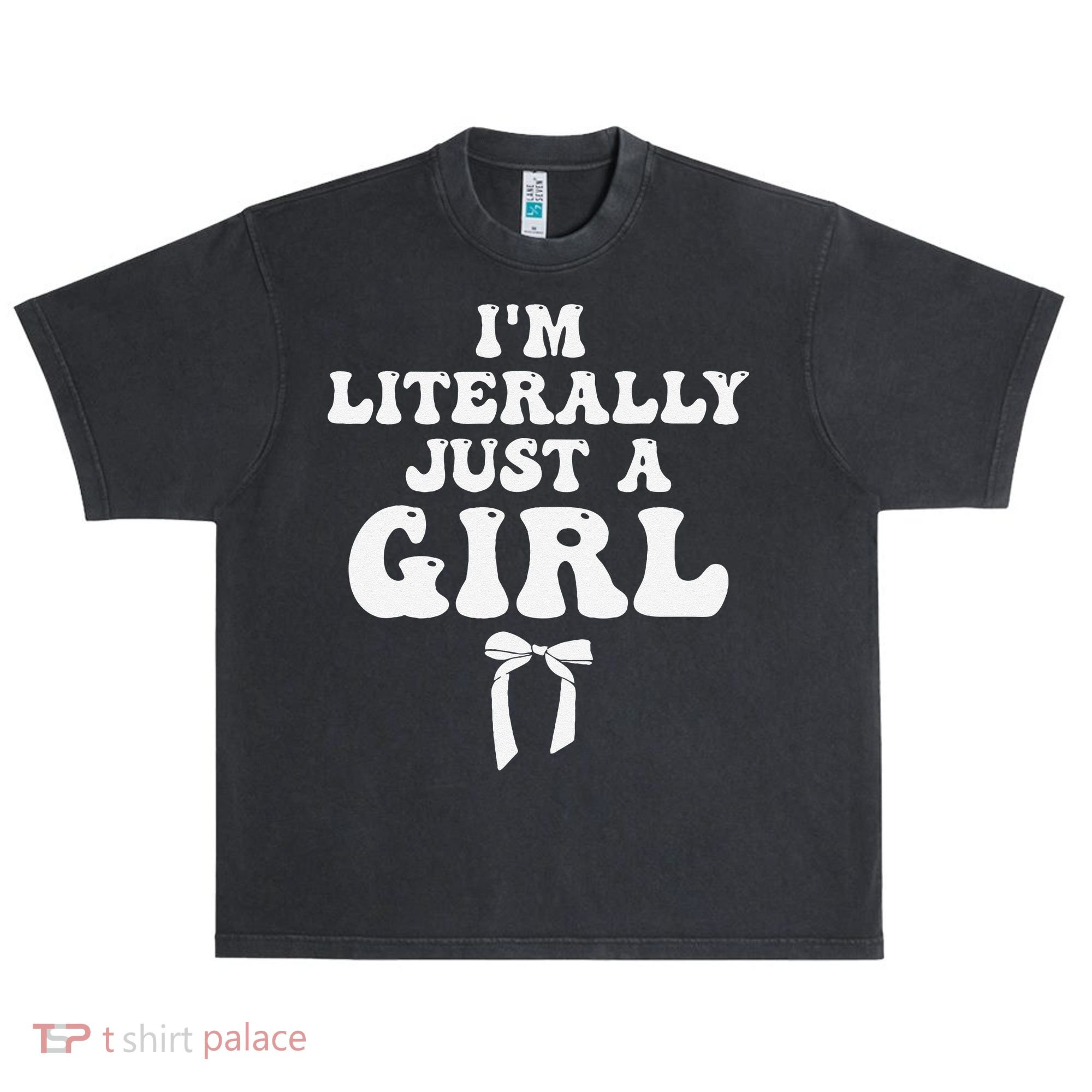 Funny Retro Groovy IM Literally Just A Girl Urban Oversized Heavyweight T-Shirt
