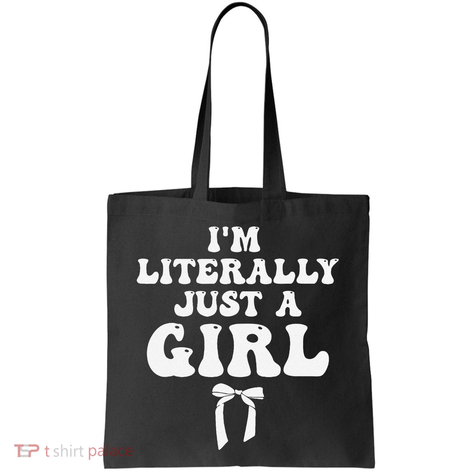 Funny Retro Groovy IM Literally Just A Girl Tote Bag