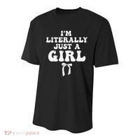 Funny Retro Groovy IM Literally Just A Girl Youth Performance Sprint T-Shirt thumb 0