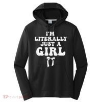 Funny Retro Groovy IM Literally Just A Girl Performance Fleece Hoodie thumb 0