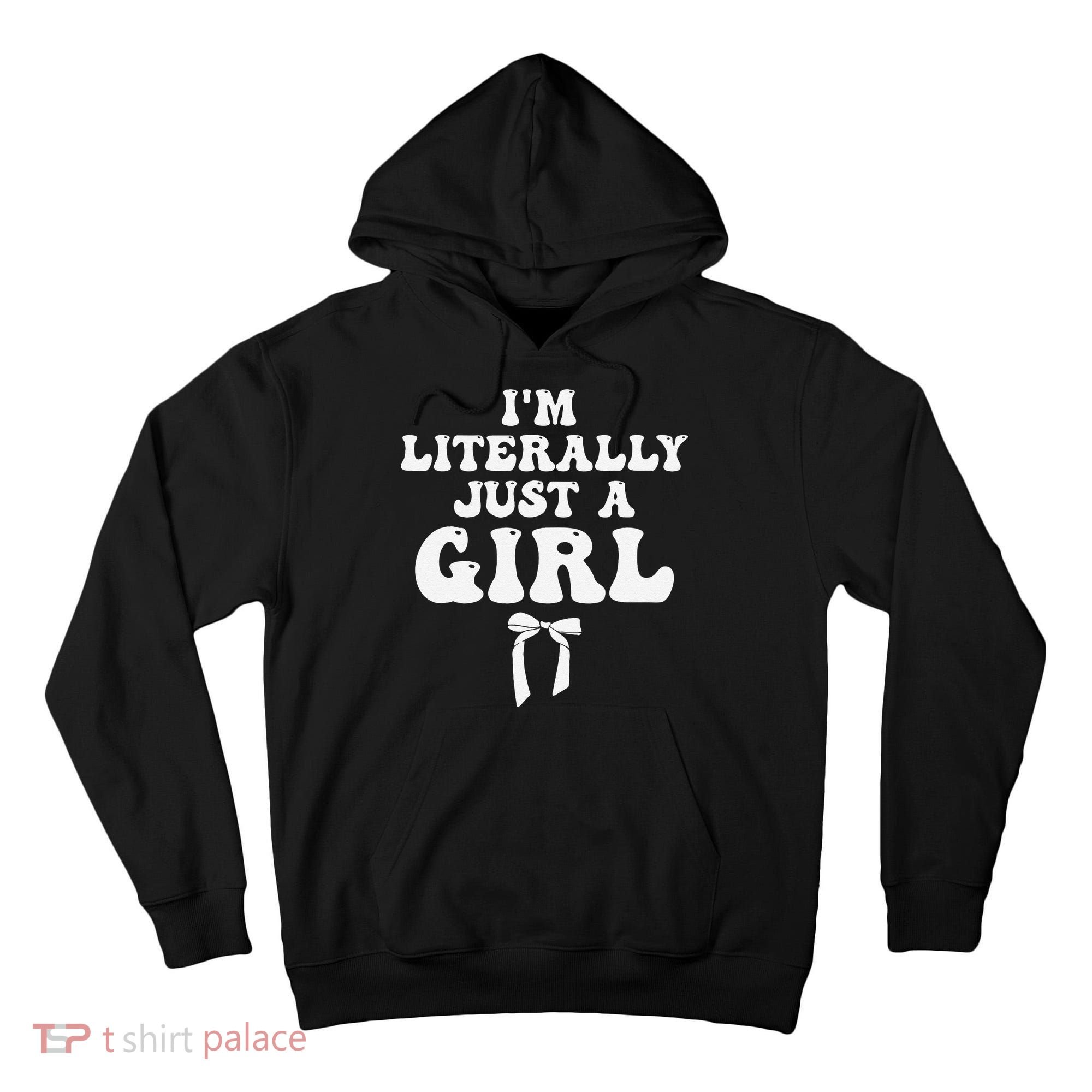 Funny Retro Groovy IM Literally Just A Girl Tall Hoodie