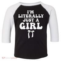 Funny Retro Groovy IM Literally Just A Girl Toddler Fine Jersey T-Shirt thumb 0