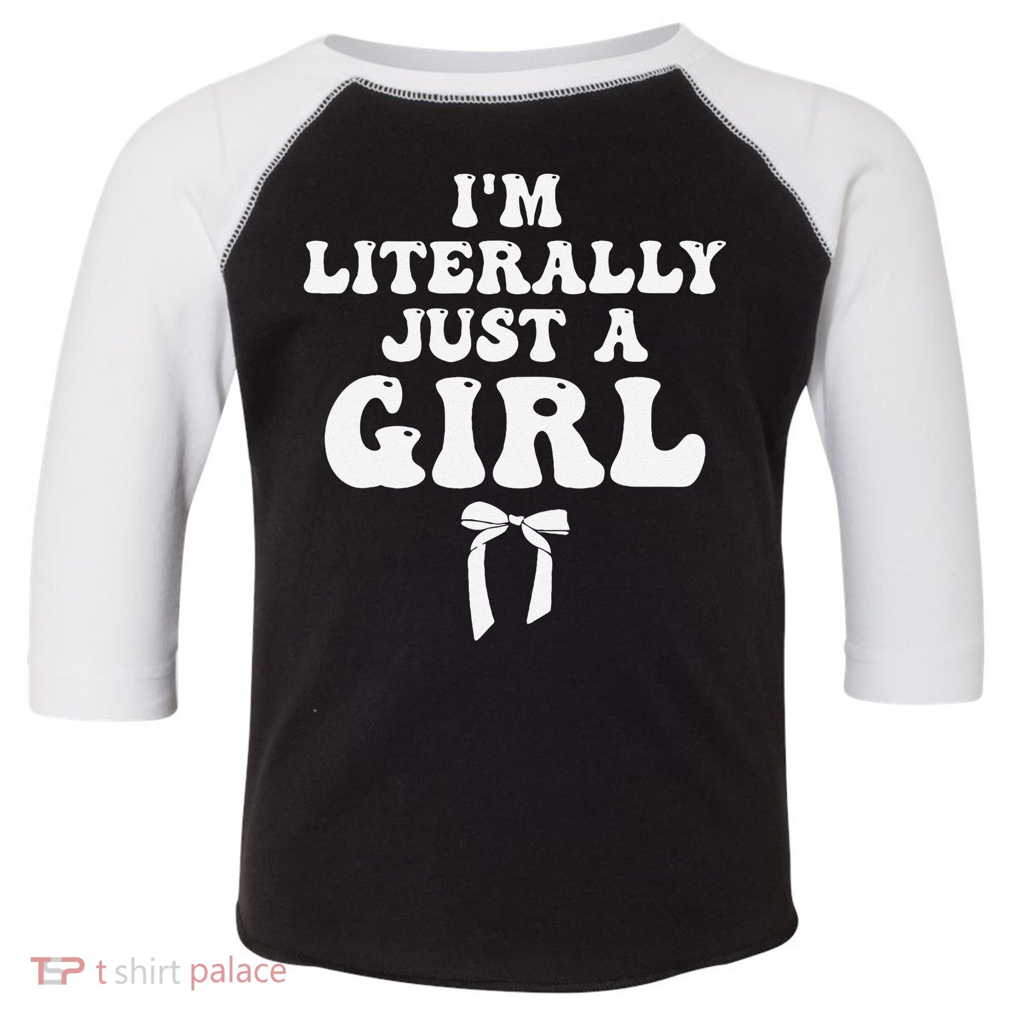 Funny Retro Groovy IM Literally Just A Girl Toddler Fine Jersey T-Shirt