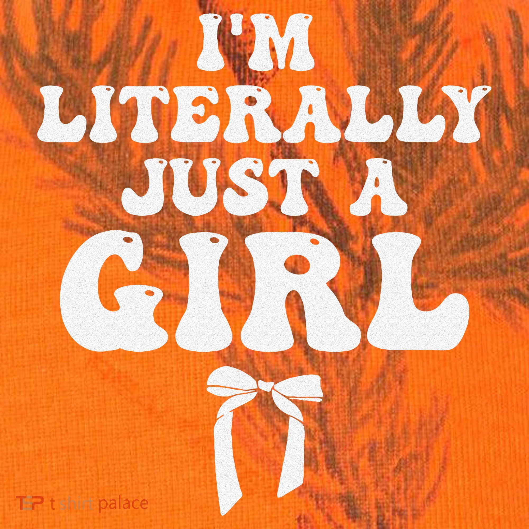 Funny Retro Groovy IM Literally Just A Girl Kati Licensed 12" Camo Cuffed Beanie
