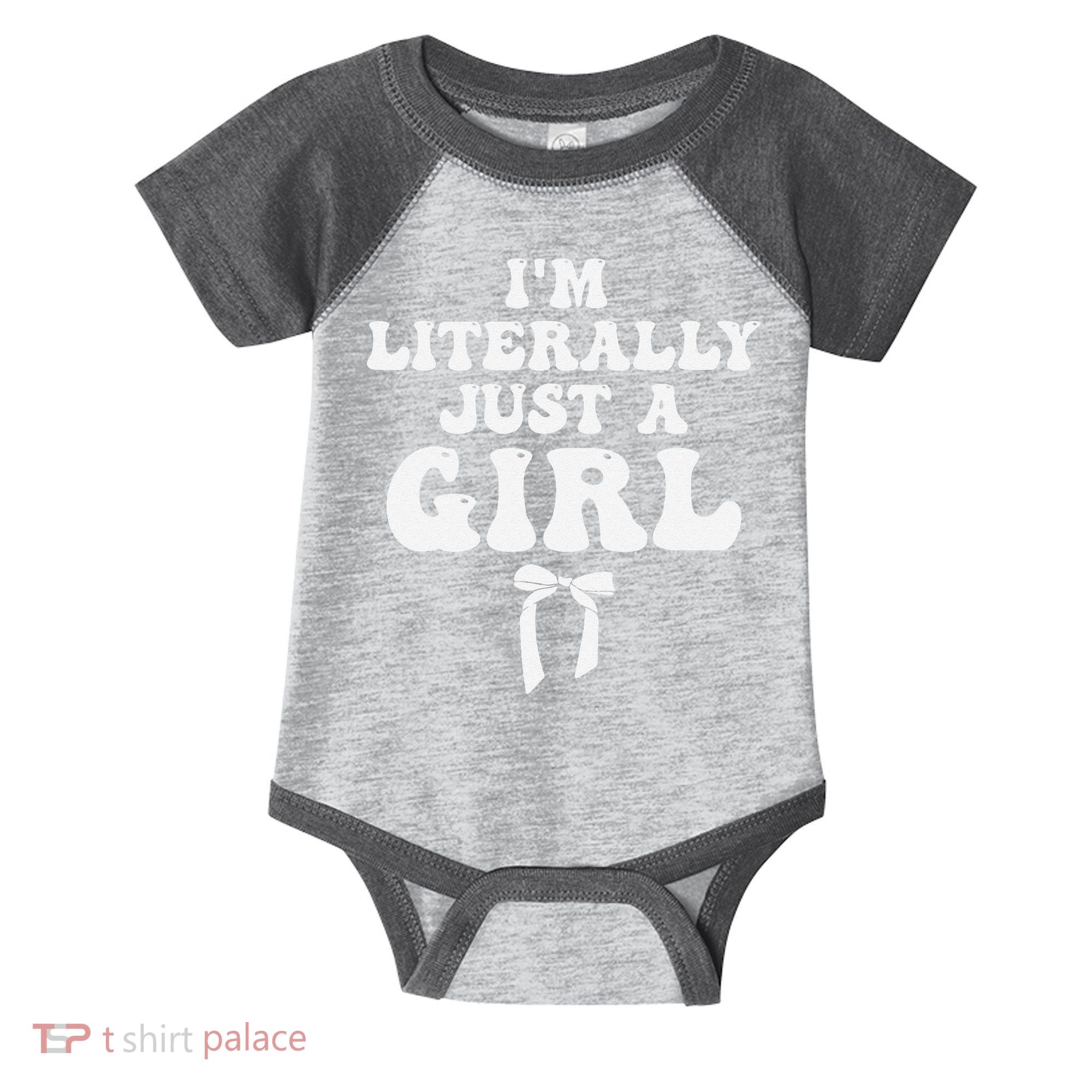 Funny Retro Groovy IM Literally Just A Girl Infant Baby Jersey Bodysuit