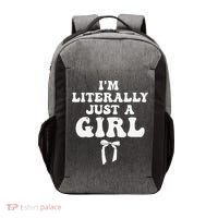 Funny Retro Groovy IM Literally Just A Girl Vector Backpack thumb 0