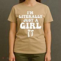 Funny Retro Groovy IM Literally Just A Girl T-Shirt thumb 4