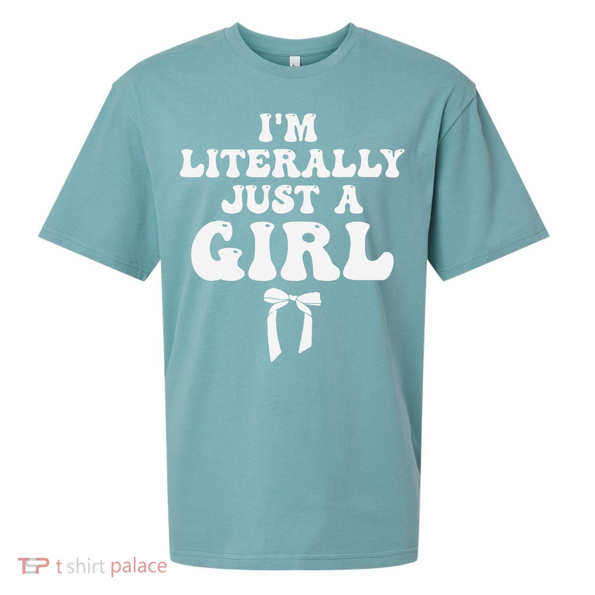 Funny Retro Groovy IM Literally Just A Girl Sueded Cloud Jersey T-Shirt