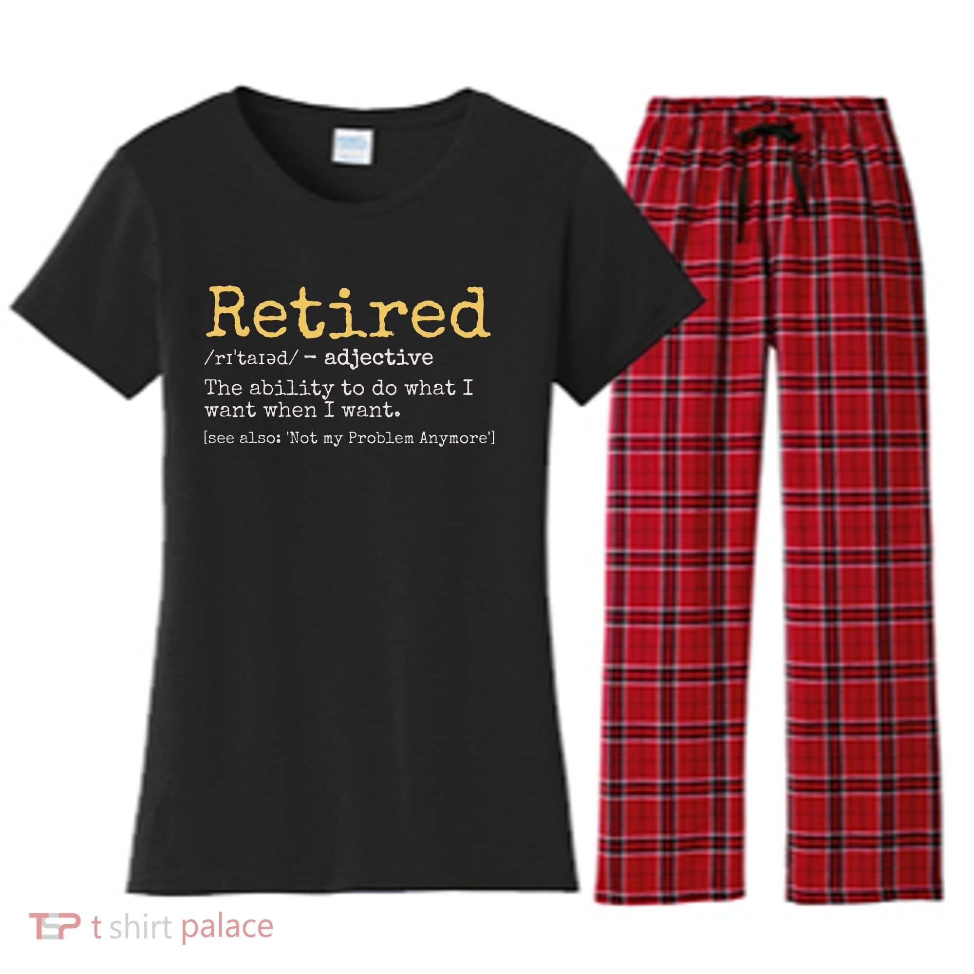 Funny Retirement Gag Women's Flannel Pajama Set
