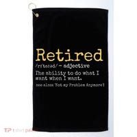 Funny Retirement Gag Golf Towel thumb 0