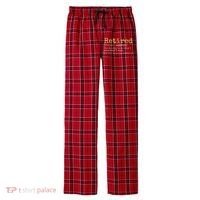 Funny Retirement Gag Men's Flannel Plaid Pajama Pants thumb 0