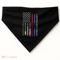 First Responders Hero Flag Nurse Ems Police Fire Military Cool Gift USA-Made Doggie Bandana thumb 0