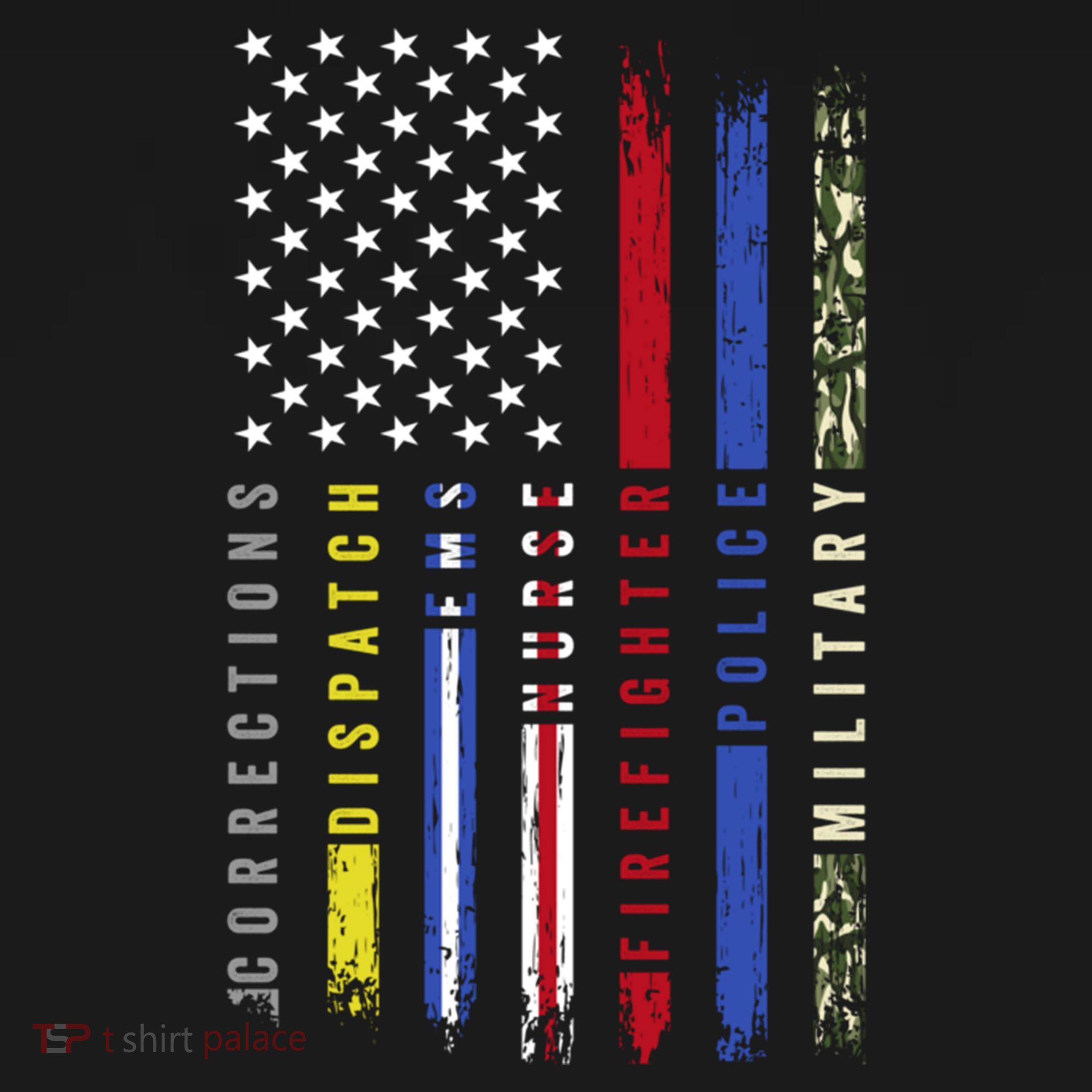 First Responders Hero Flag Nurse Ems Police Fire Military Cool Gift Bucket Hat