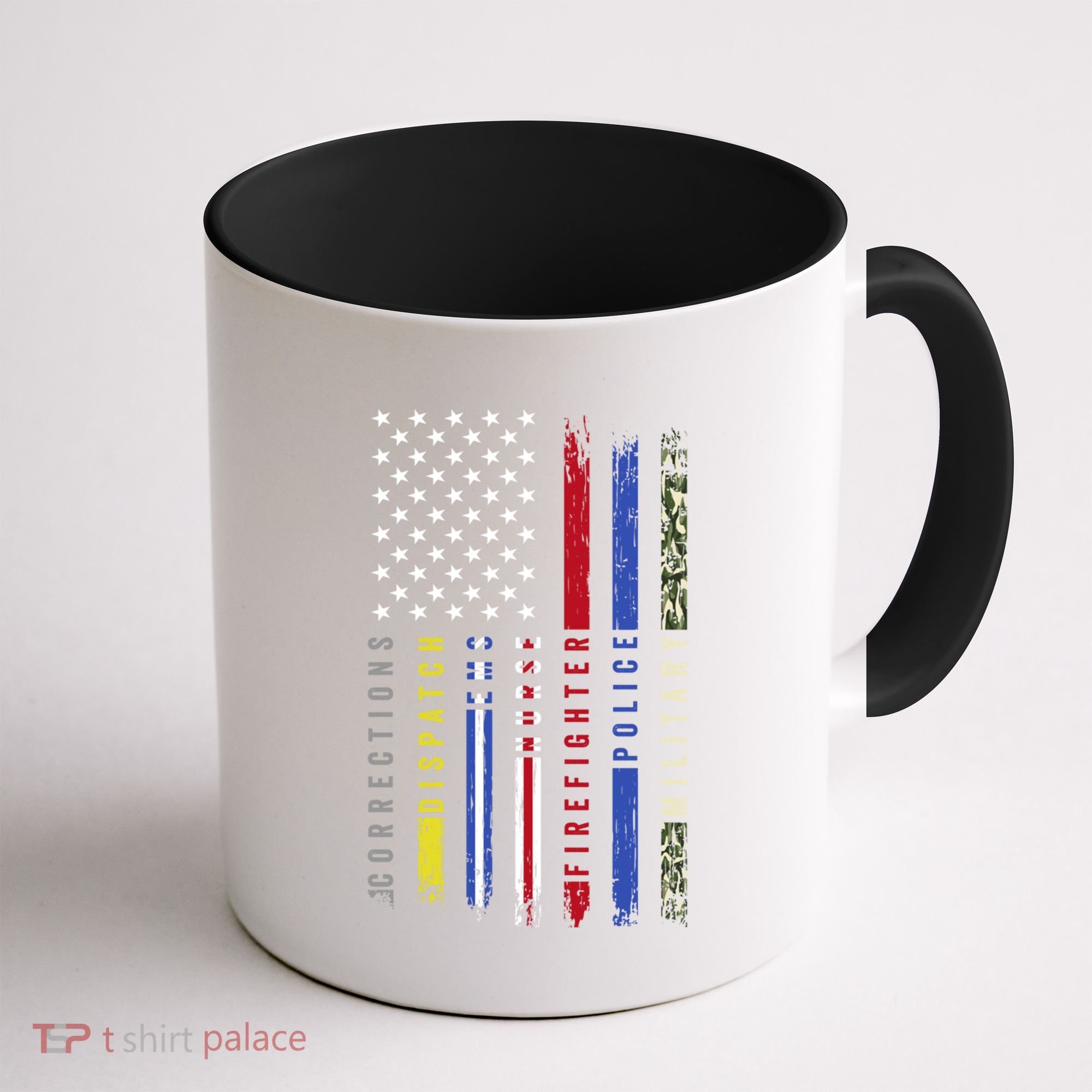 First Responders Hero Flag Nurse Ems Police Fire Military Cool Gift Coffee Mug