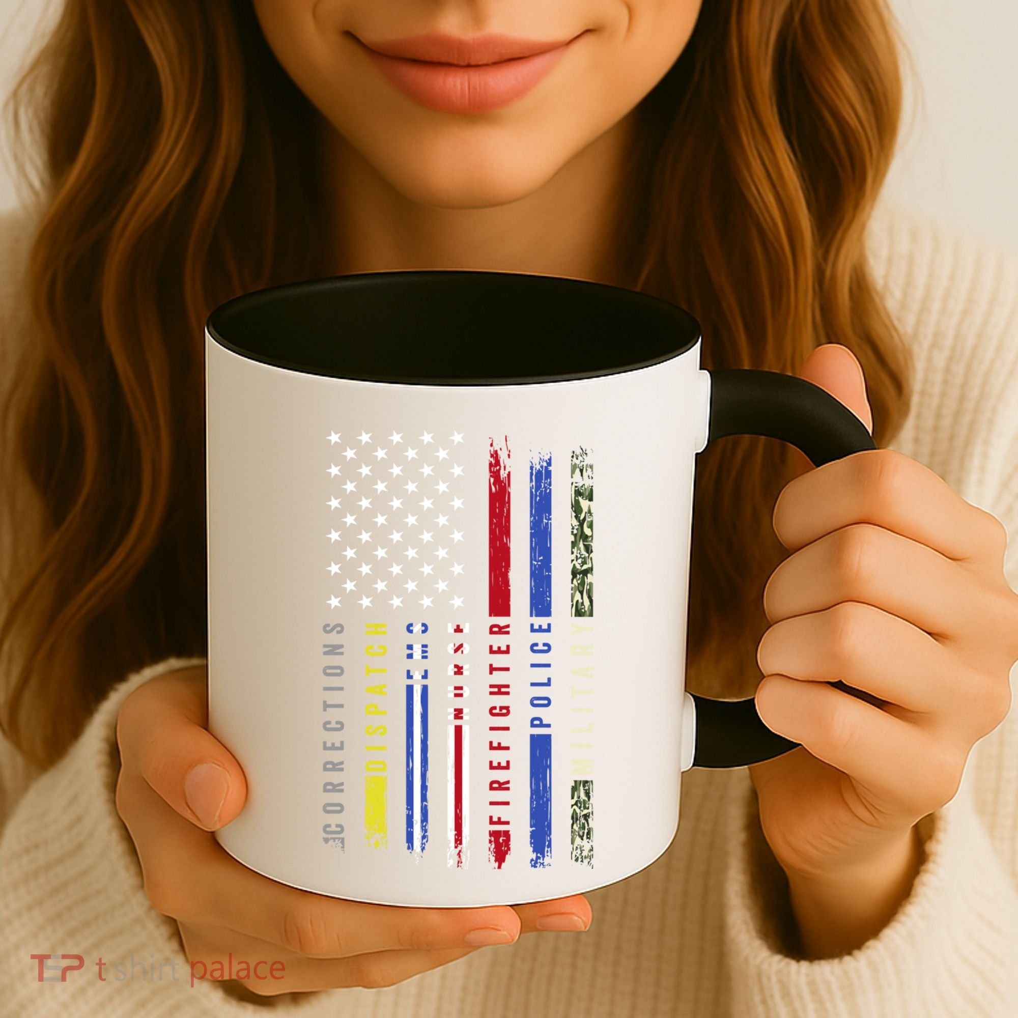 First Responders Hero Flag Nurse Ems Police Fire Military Cool Gift Coffee Mug