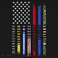 First Responders Hero Flag Nurse Ems Police Fire Military Cool Gift Ornament thumb 1