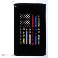 First Responders Hero Flag Nurse Ems Police Fire Military Cool Gift Golf Towel thumb 0