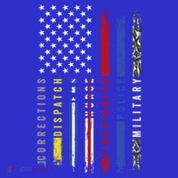 First Responders Hero Flag Nurse Ems Police Fire Military Cool Gift Hoodie thumb 2