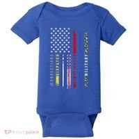 First Responders Hero Flag Nurse Ems Police Fire Military Cool Gift Baby Bodysuit thumb 0