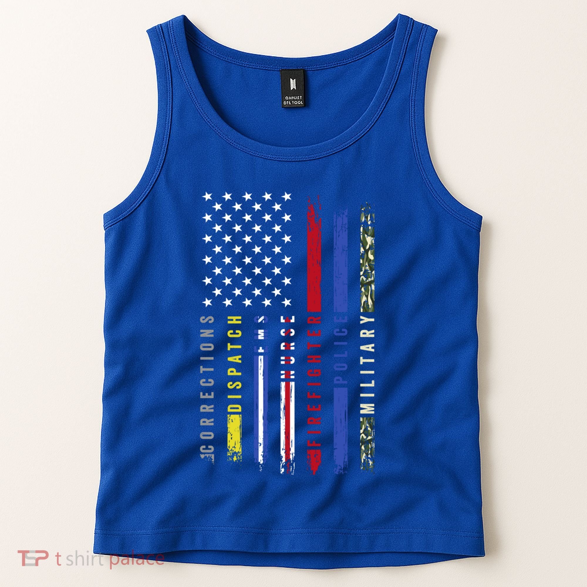 First Responders Hero Flag Nurse Ems Police Fire Military Cool Gift Tank Top
