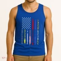 First Responders Hero Flag Nurse Ems Police Fire Military Cool Gift Tank Top thumb 3