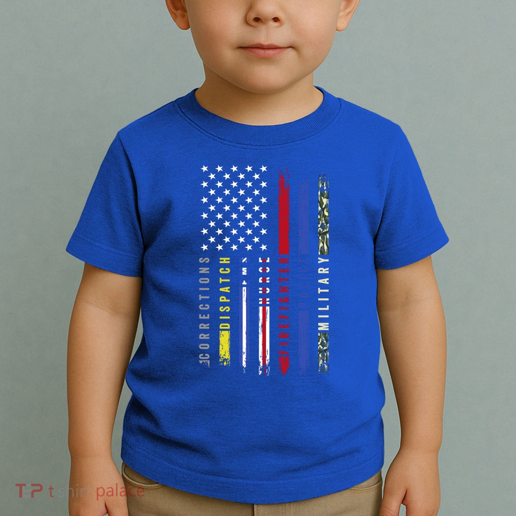 First Responders Hero Flag Nurse Ems Police Fire Military Cool Gift Toddler T-Shirt