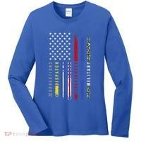 First Responders Hero Flag Nurse Ems Police Fire Military Cool Gift Women's Long Sleeve Shirt thumb 0