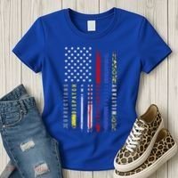 First Responders Hero Flag Nurse Ems Police Fire Military Cool Gift Women's T-Shirt thumb 3