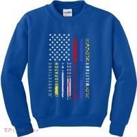 First Responders Hero Flag Nurse Ems Police Fire Military Cool Gift Kids Sweatshirt thumb 0