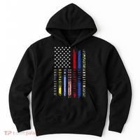 First Responders Hero Flag Nurse EMS Police Fire Military Hoodie thumb 0
