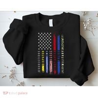 First Responders Hero Flag Nurse EMS Police Fire Military Sweatshirt thumb 2