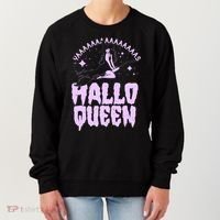 Funny Retro Halloween Yaaas Hallo Queen Witch Women's Sweatshirt thumb 0