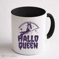 Funny Retro Halloween Yaaas Hallo Queen Witch Coffee Mug thumb 1