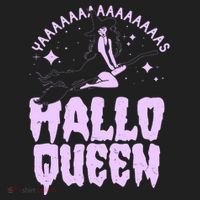 Funny Retro Halloween Yaaas Hallo Queen Witch Beanie thumb 2