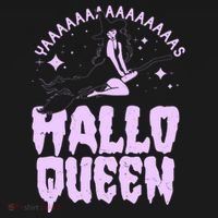 Funny Retro Halloween Yaaas Hallo Queen Witch Polo thumb 3