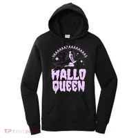 Funny Retro Halloween Yaaas Hallo Queen Witch Women's Hoodie thumb 0