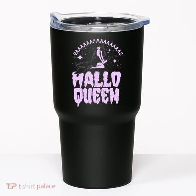 Funny Retro Halloween Yaaas Hallo Queen Witch Tumbler