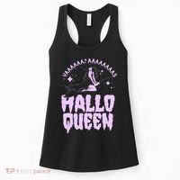 Funny Retro Halloween Yaaas Hallo Queen Witch Women's Tank Top thumb 0