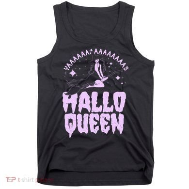 Funny Retro Halloween Yaaas Hallo Queen Witch Tank Top