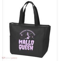 Funny Retro Halloween Yaaas Hallo Queen Witch Tote Bag thumb 3