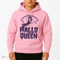 Funny Retro Halloween Yaaas Hallo Queen Witch Hoodie thumb 2