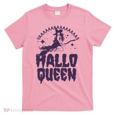 Funny Retro Halloween Yaaas Hallo Queen Witch T-Shirt